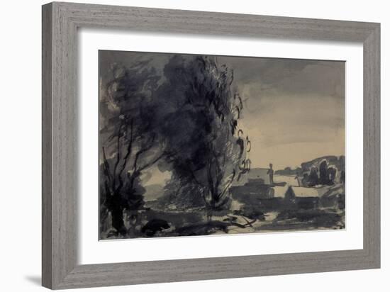 Houses among the Trees, 1902 (W/C on Paper)-Philip Wilson Steer-Framed Giclee Print