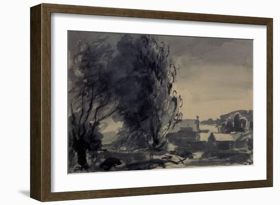 Houses among the Trees, 1902 (W/C on Paper)-Philip Wilson Steer-Framed Giclee Print