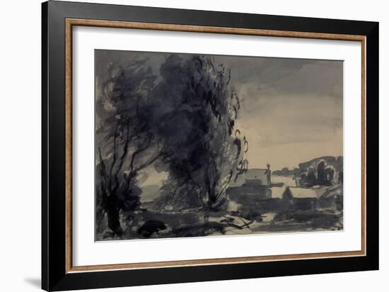 Houses among the Trees, 1902 (W/C on Paper)-Philip Wilson Steer-Framed Giclee Print