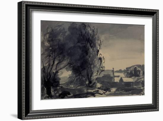 Houses among the Trees, 1902 (W/C on Paper)-Philip Wilson Steer-Framed Giclee Print