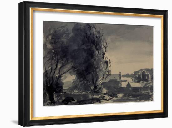 Houses among the Trees, 1902 (W/C on Paper)-Philip Wilson Steer-Framed Giclee Print