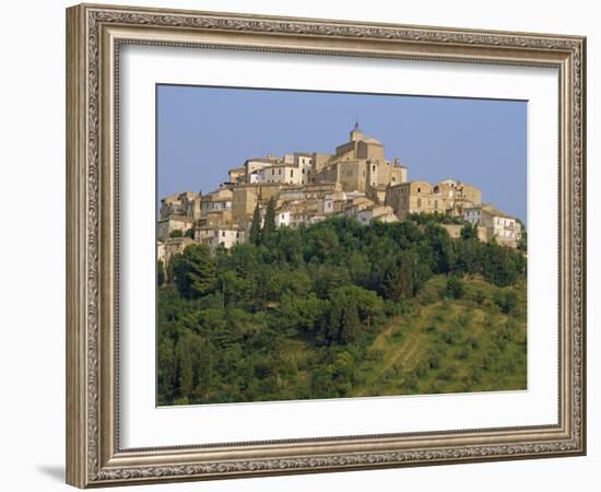 Houses and Church of an Ancient Wine Town on a Hill at Loreto Aprutino in Abruzzi, Italy, Europe-Newton Michael-Framed Photographic Print