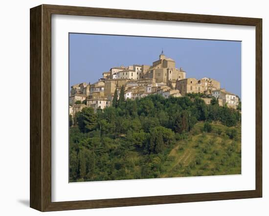 Houses and Church of an Ancient Wine Town on a Hill at Loreto Aprutino in Abruzzi, Italy, Europe-Newton Michael-Framed Photographic Print