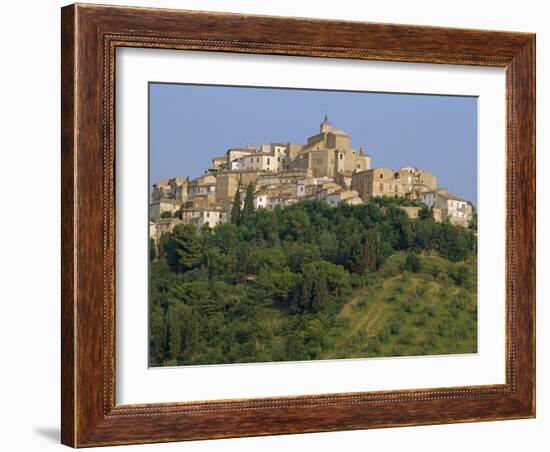 Houses and Church of an Ancient Wine Town on a Hill at Loreto Aprutino in Abruzzi, Italy, Europe-Newton Michael-Framed Photographic Print