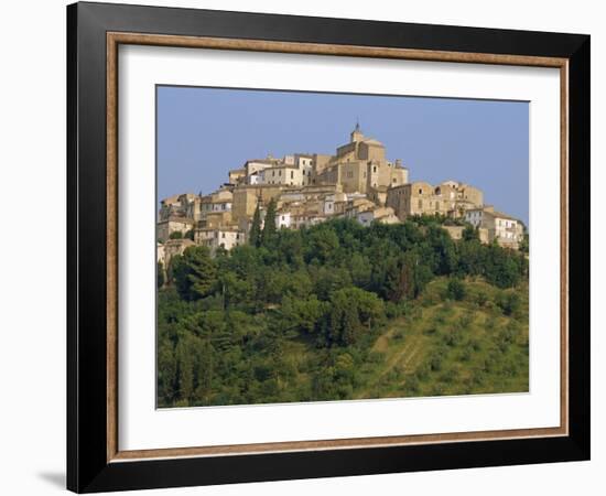 Houses and Church of an Ancient Wine Town on a Hill at Loreto Aprutino in Abruzzi, Italy, Europe-Newton Michael-Framed Photographic Print