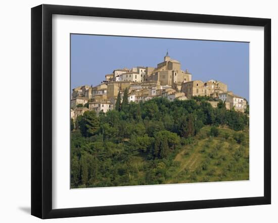 Houses and Church of an Ancient Wine Town on a Hill at Loreto Aprutino in Abruzzi, Italy, Europe-Newton Michael-Framed Photographic Print