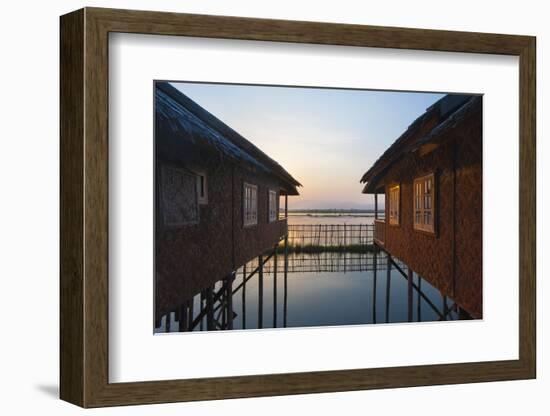 Houses and entire villages built on stilts on Inle Lake, Myanmar (Burma), Asia-Alex Treadway-Framed Photographic Print