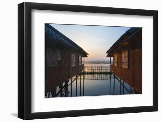 Houses and entire villages built on stilts on Inle Lake, Myanmar (Burma), Asia-Alex Treadway-Framed Photographic Print