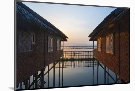 Houses and entire villages built on stilts on Inle Lake, Myanmar (Burma), Asia-Alex Treadway-Mounted Photographic Print