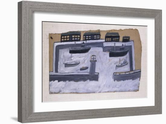 Houses and Ships-Alfred Wallis-Framed Giclee Print