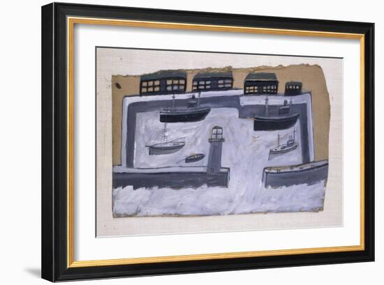 Houses and Ships-Alfred Wallis-Framed Giclee Print