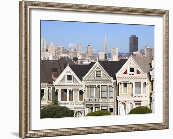 Houses at Alamo Square, the Haight, San Francisco, California, Usa-Walter Bibikow-Framed Photographic Print