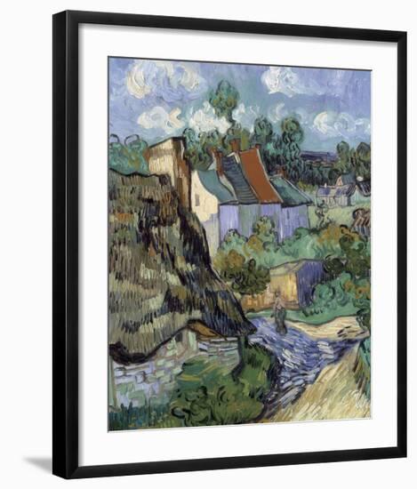 Houses at Auvers-Vincent van Gogh-Framed Art Print