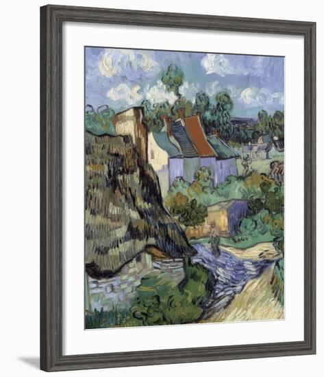 Houses at Auvers-Vincent van Gogh-Framed Art Print