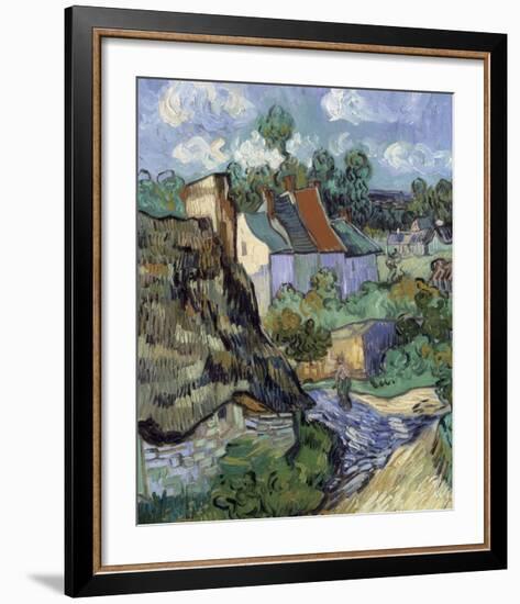 Houses at Auvers-Vincent van Gogh-Framed Art Print