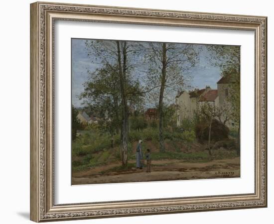 Houses at Bougival, 1870-Camille Pissarro-Framed Giclee Print