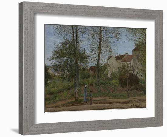 Houses at Bougival, 1870-Camille Pissarro-Framed Giclee Print