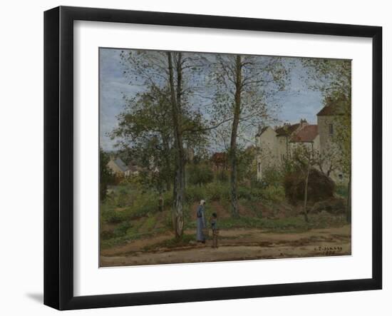 Houses at Bougival, 1870-Camille Pissarro-Framed Giclee Print