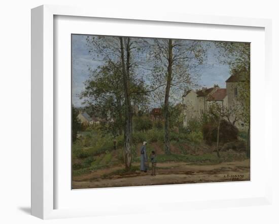 Houses at Bougival, 1870-Camille Pissarro-Framed Giclee Print