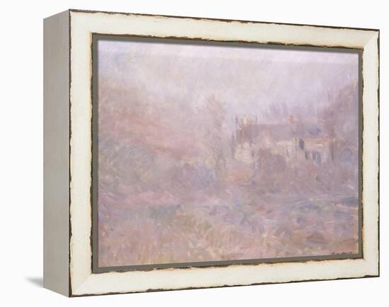 Houses at Falaise in the Fog, 1885-Claude Monet-Framed Premier Image Canvas