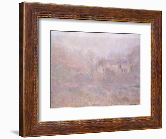 Houses at Falaise in the Fog, 1885-Claude Monet-Framed Giclee Print