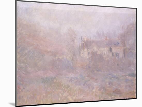 Houses at Falaise in the Fog, 1885-Claude Monet-Mounted Giclee Print