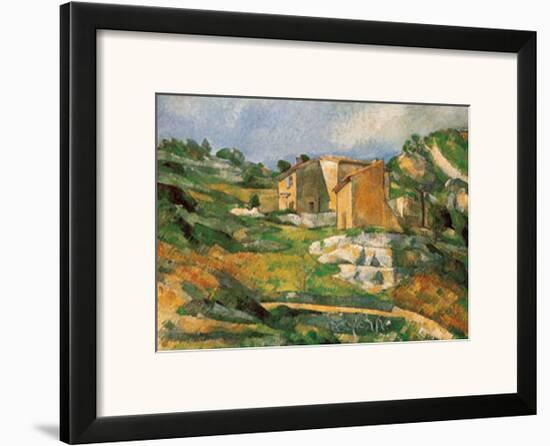 Houses at the Estaque-Paul Cézanne-Framed Art Print
