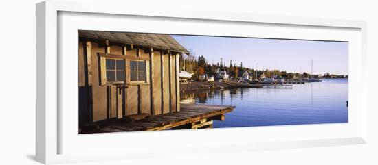 Houses at the Lakeside, North House Folk School, Lake Superior, Grand Marais, Minnesota, USA-null-Framed Photographic Print