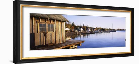 Houses at the Lakeside, North House Folk School, Lake Superior, Grand Marais, Minnesota, USA-null-Framed Photographic Print