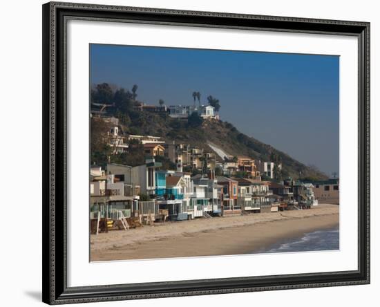 Houses at the Waterfront, Malibu, Los Angeles County, California, USA-null-Framed Photographic Print