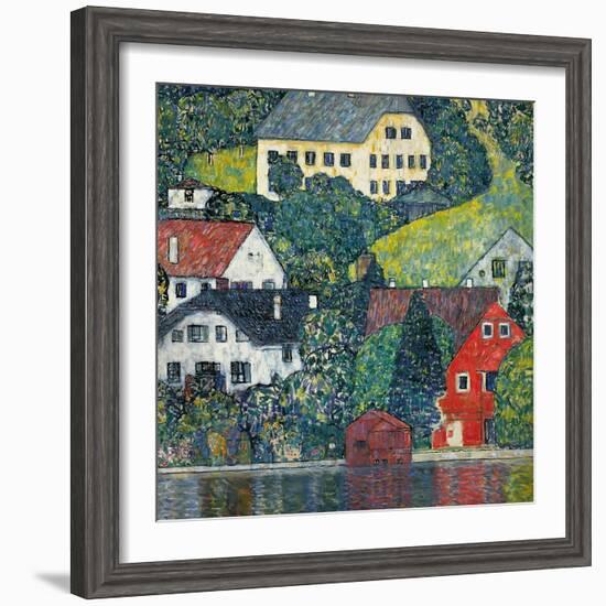 Houses at Unterach on the Attersee, C.1916-Gustav Klimt-Framed Giclee Print