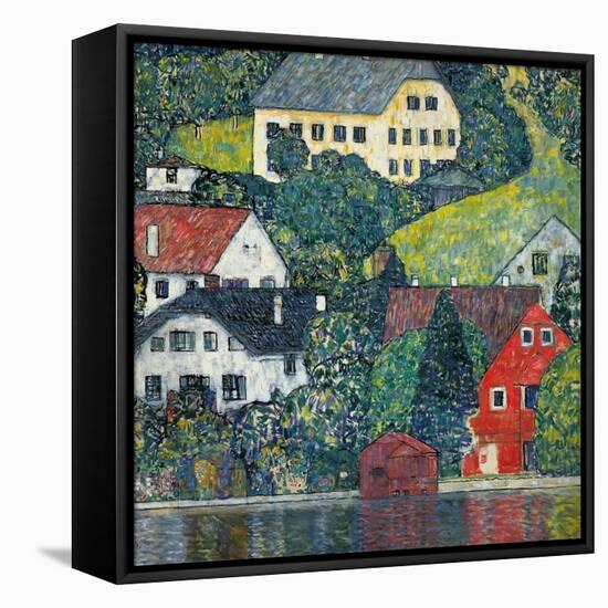 Houses at Unterach on the Attersee, C.1916-Gustav Klimt-Framed Premier Image Canvas