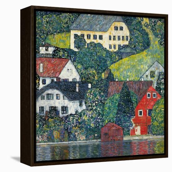 Houses at Unterach on the Attersee, C.1916-Gustav Klimt-Framed Premier Image Canvas