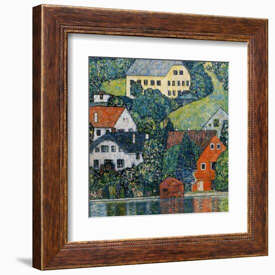 Houses at Unterach on the Attersee-Gustav Klimt-Framed Giclee Print