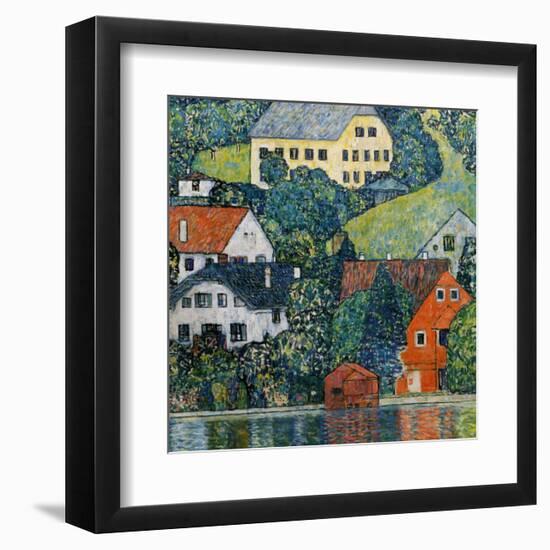 Houses at Unterach on the Attersee-Gustav Klimt-Framed Giclee Print