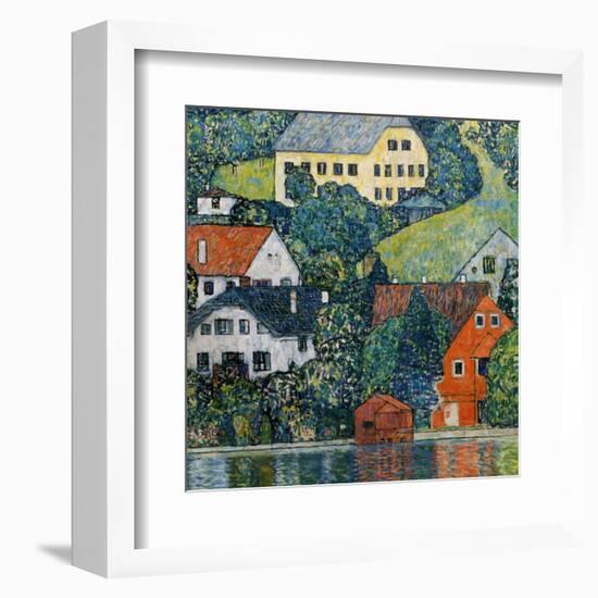 Houses at Unterach on the Attersee-Gustav Klimt-Framed Giclee Print