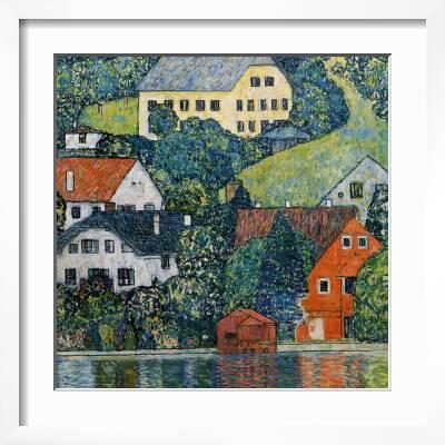 Houses at Unterach on the Attersee' Giclee Print - Gustav Klimt | Art.com