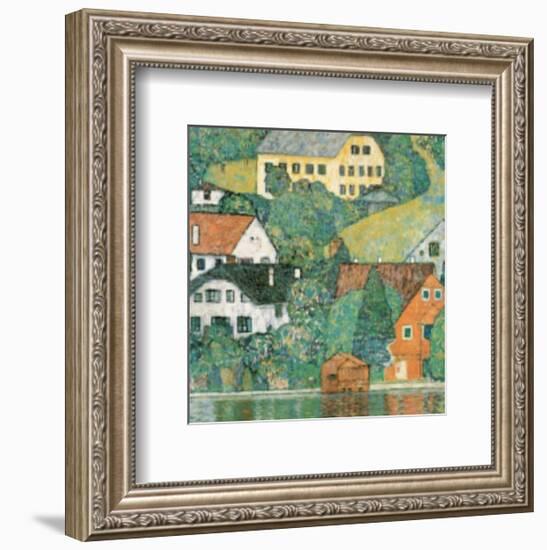 Houses at Unterach-Gustav Klimt-Framed Art Print