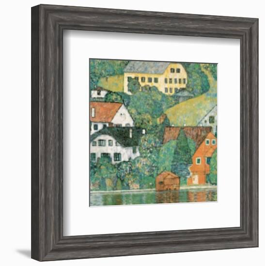 Houses at Unterach-Gustav Klimt-Framed Art Print