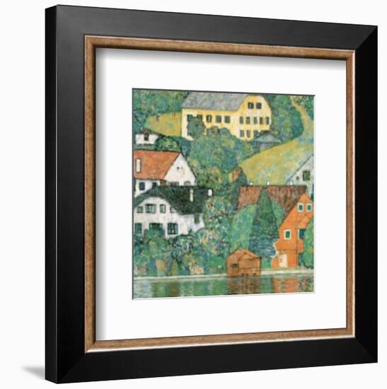 Houses at Unterach-Gustav Klimt-Framed Art Print