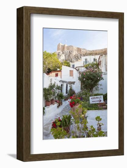 Houses Below Acropolis, Athens, Greece-Peter Adams-Framed Photographic Print