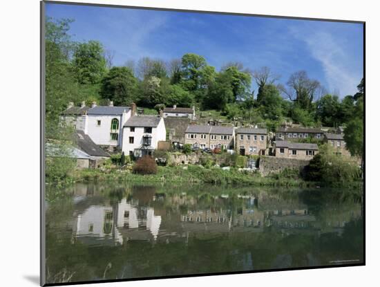 Houses Beside the Comford Mill Pond, Matlock, Derbyshire, England, United Kingdom-Tony Waltham-Mounted Photographic Print