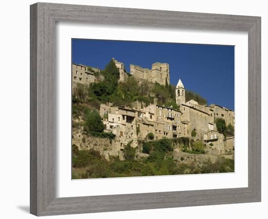 Houses, Church and Old Walls at Montbrun Les Bains in Drome, Rhone-Alpes, France, Europe-Michael Busselle-Framed Photographic Print