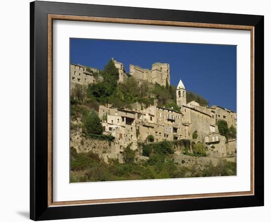 Houses, Church and Old Walls at Montbrun Les Bains in Drome, Rhone-Alpes, France, Europe-Michael Busselle-Framed Photographic Print