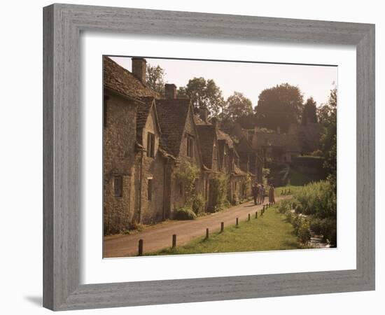 Houses Dating from the 14th Century, Arlington Row, Bibury, Gloucestershire, the Cotswolds, England-J Lightfoot-Framed Photographic Print