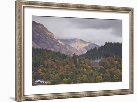 Houses Dotted on the Mountain Side in Glencoe, Highlands, Scotland, United Kingdom, Europe-Julian Elliott-Framed Photographic Print