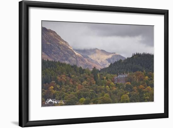 Houses Dotted on the Mountain Side in Glencoe, Highlands, Scotland, United Kingdom, Europe-Julian Elliott-Framed Photographic Print