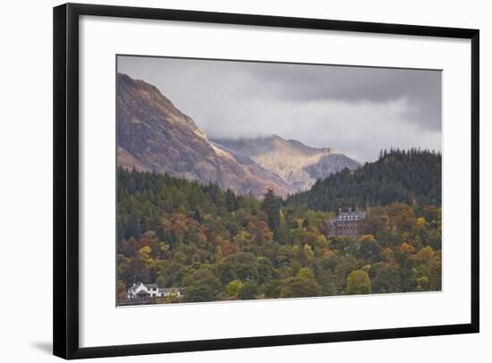 Houses Dotted on the Mountain Side in Glencoe, Highlands, Scotland, United Kingdom, Europe-Julian Elliott-Framed Photographic Print
