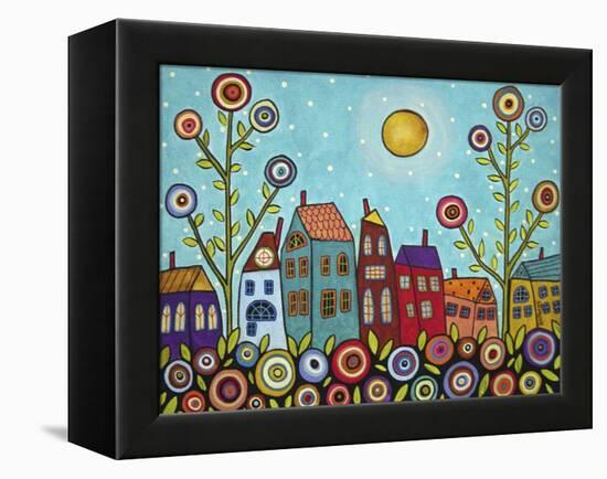 Houses, Flowers-Karla Gerard-Framed Premier Image Canvas