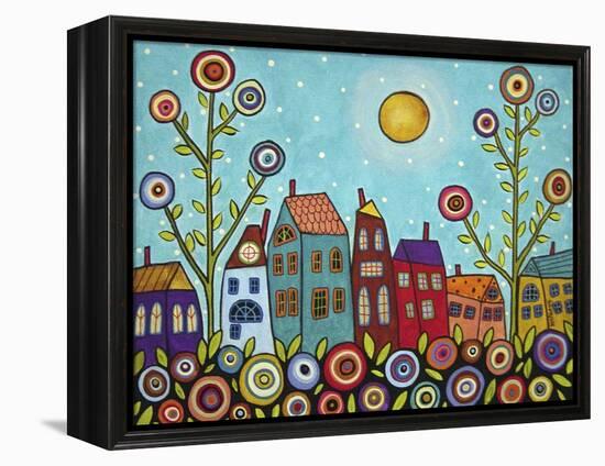 Houses, Flowers-Karla Gerard-Framed Premier Image Canvas